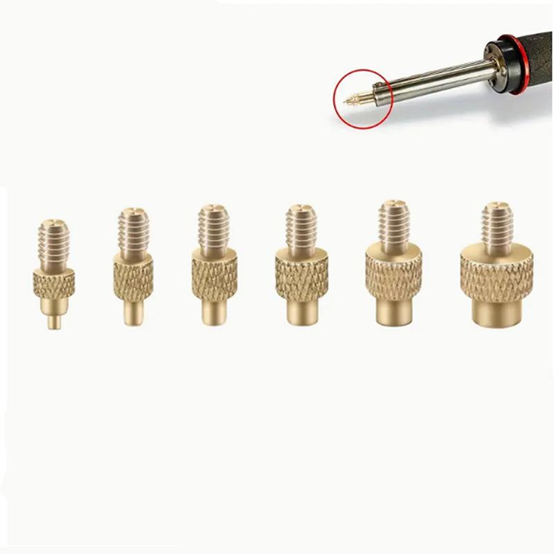 7/9/10Pcs Heat Insert Nut Iron Tip M2 M3 M4 M5 M6 M8 Brass Thread Embedded Kit Tool For Plastic 3D Printer Soldering Iron