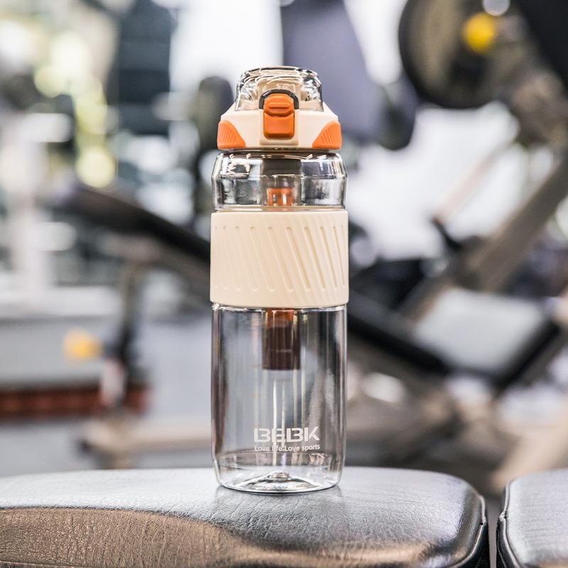 New Large-capacity Water Cup, Student Pop-up Lid, Hand-held Straw Cup, Portable Car Water Bottle