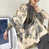 High Quality Faux Cashmere Scarf Ethnic Pattern Summer Sun Protection Shawl