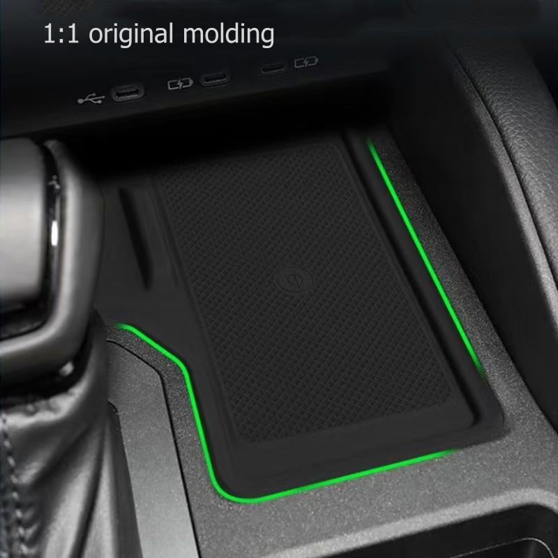 För Land Cruiser Prado 250 LC250 J250 2025 Trådlös Laddning Silikon Skyddsdyna Förvaringslåda Interiörtillbehör