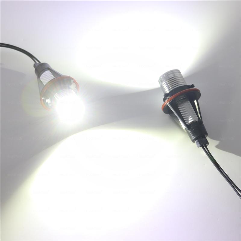 For BMW E87 E39 M5 E60 E61 E63 E64 M6 E65 E66 E83 X3 E53 X5 2000-2008 White Bright 20W LED Angel Eyes Marker Lights Bulbs Lamp
