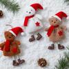 Christmas Tree Decorations Santa Hat Bear Christmas Ornament Fabric Doll Small Pendant For Home Party And Holiday