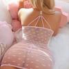 Sexy lingerie sweet temptation bow sexy perspective lace pure desire nightdress uniform suit