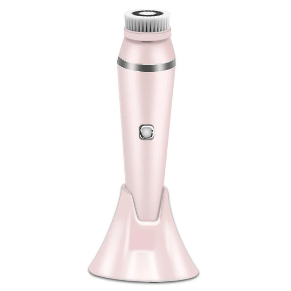 4 In 1 Face Wash Brush Electric Silicone Waterproof Acne Blackhead Cleaner Rechargeable Facial Cleaner Instrument Skin Care Tool