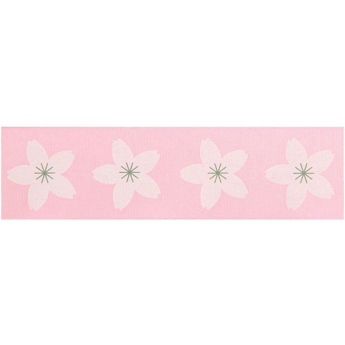 Pink Taffeta Ribbon - Sakura Pattern