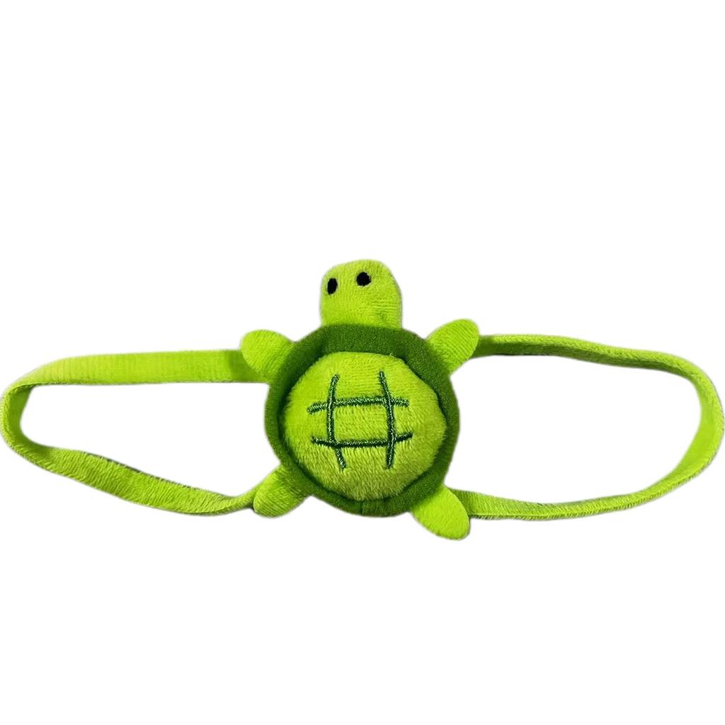 Green Little Turtle Backpack ideal for Kapibala Back Decorations Cute Plush Little Turtle Dolls Backpack Doll Dressing Decorations Bag