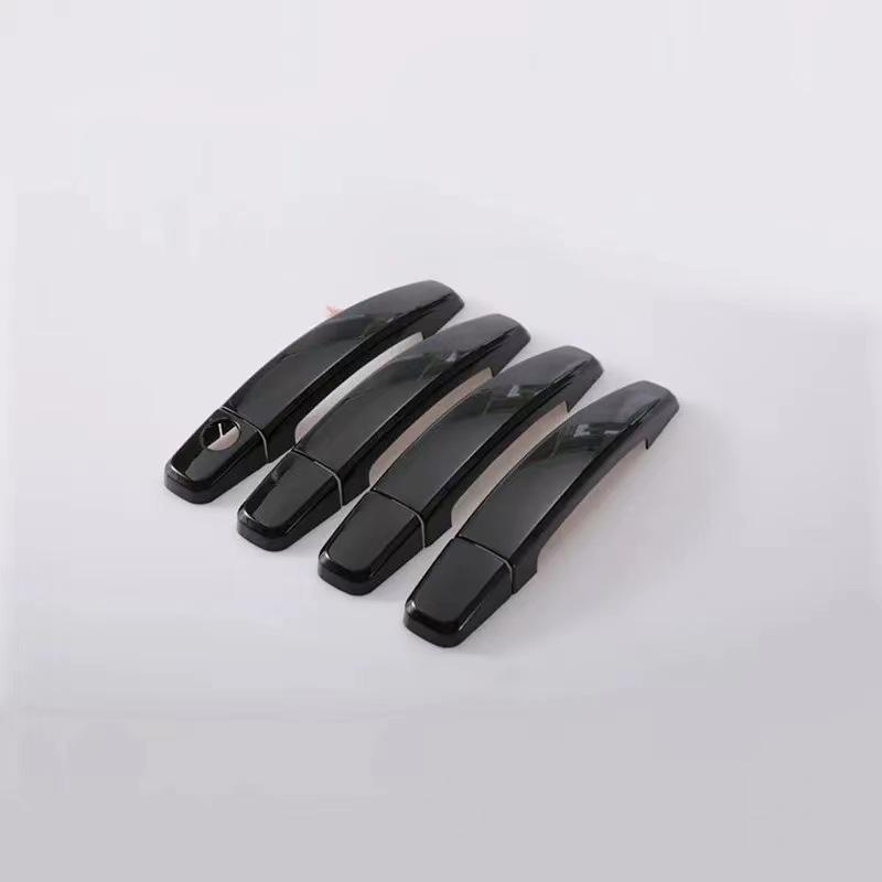 Gloss Black Carbon Fiber Pattern Door Handle Covers for 2011-2015 Chevrolet Orlando