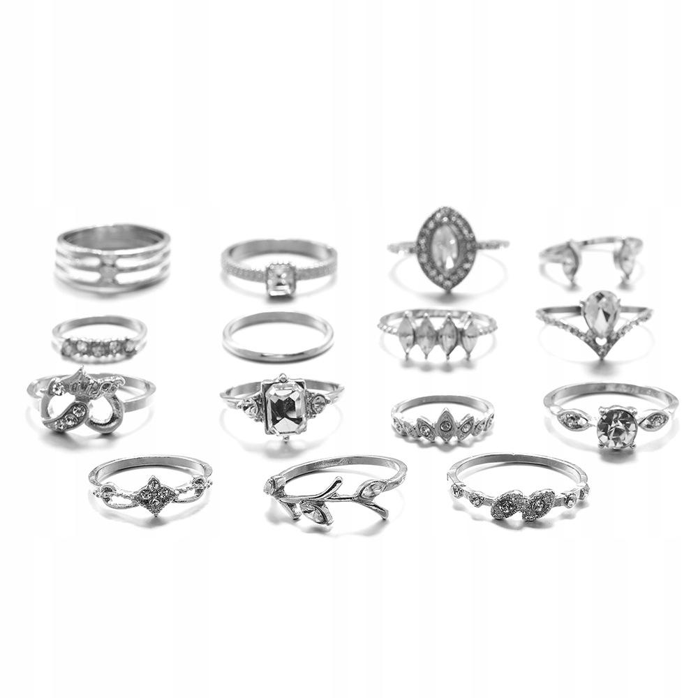 Silver Retro Punk Boho Ring Set 96