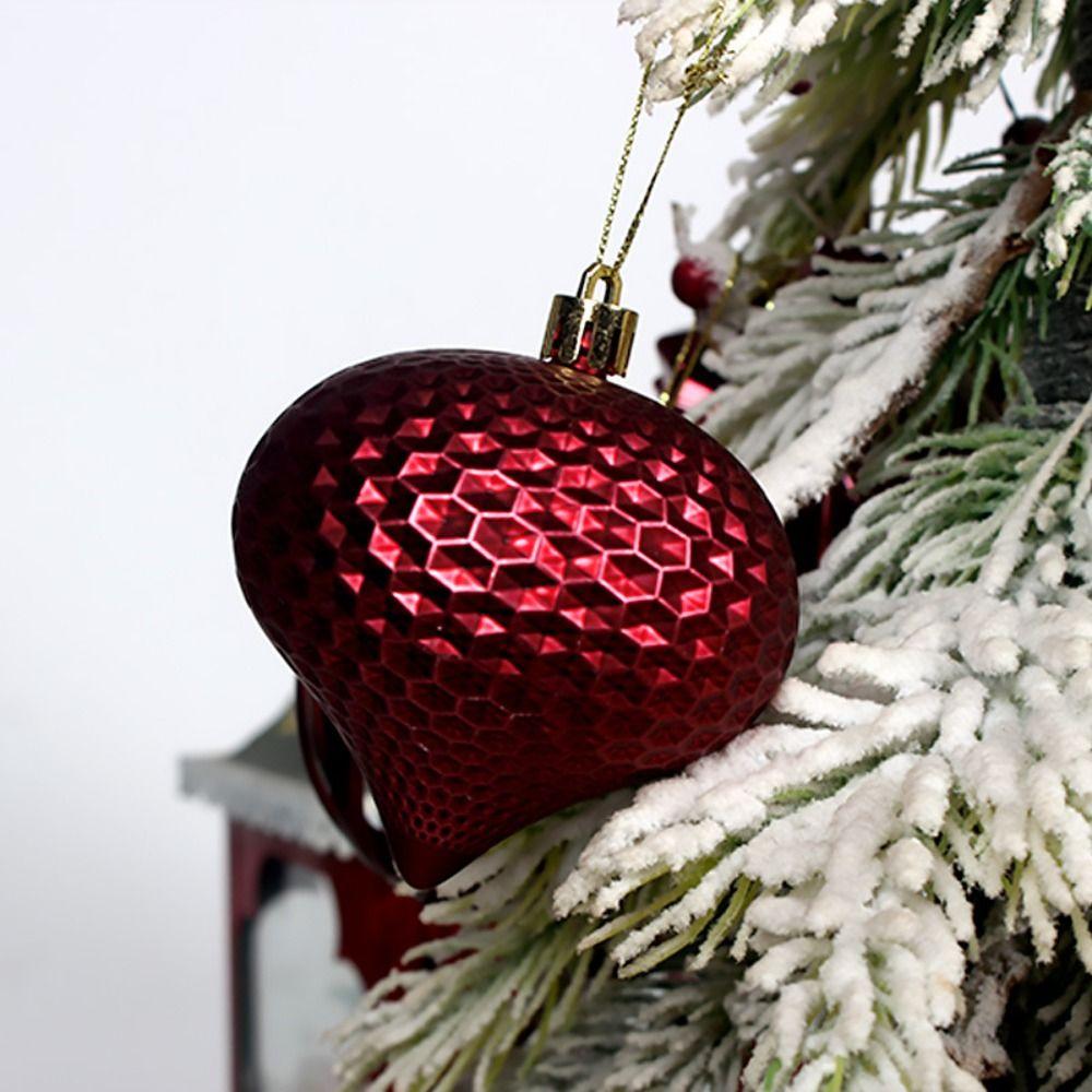 48 STÜCKE Langlebiges Kunststoff Weihnachtskugel Set 4/6/8cm Einfarbig Weihnachtsbaumschmuck Kugel Aufhängbare Weihnachtsbaumkugeln Szenenbedarf