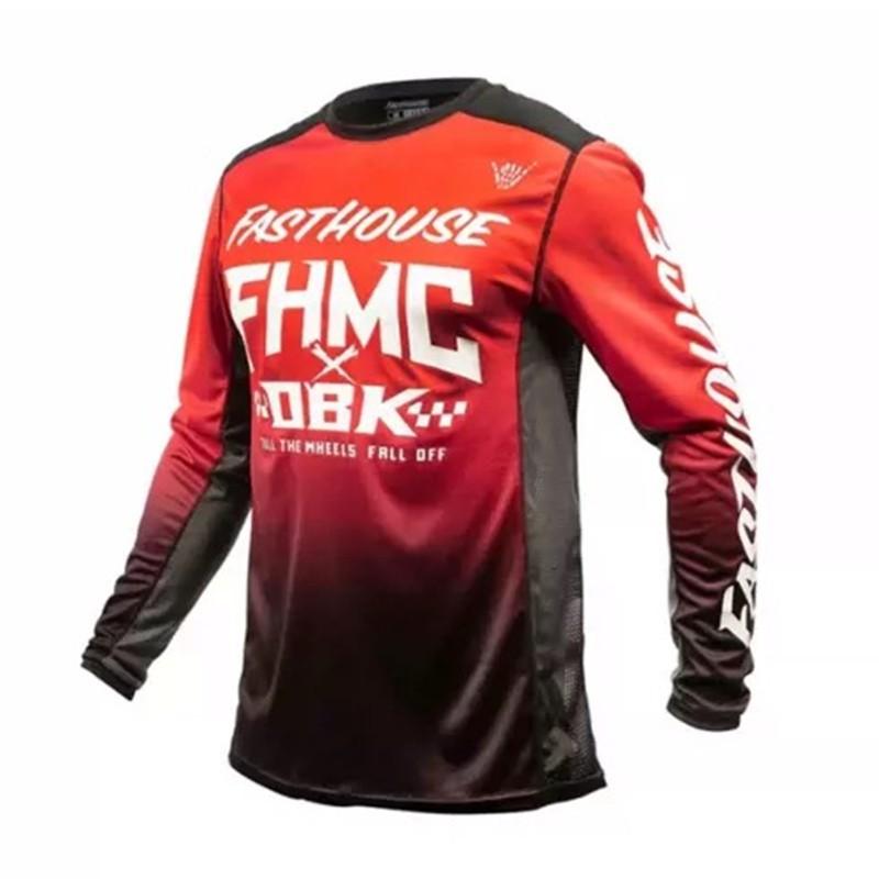 FASTHOUSE Motocross Reit-T-Shirt Herren Damen Schnelltrocknend Atmungsaktives Netz Radbekleidung Outdoor-Sportarten