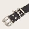 Star Eyelet Rivet Belts Punk Rock Style Double Pin Buckle Waistband Men Women Waist Band