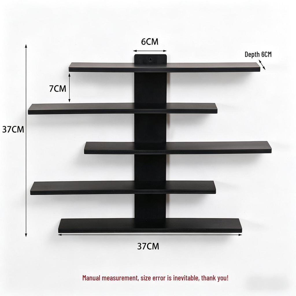 Five-Layer No-Drill Corner Wall Shelf for Bedroom & Living Room