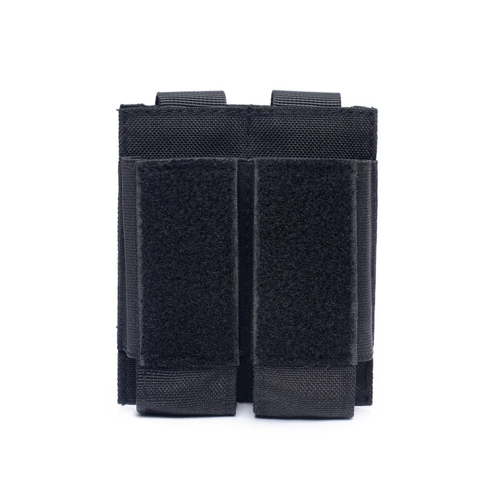 Molle Double 9MM Magazine Pouch Hunting Flashlight Holder EDC Waist Bag Airsoft Mag Holster Storage Bags
