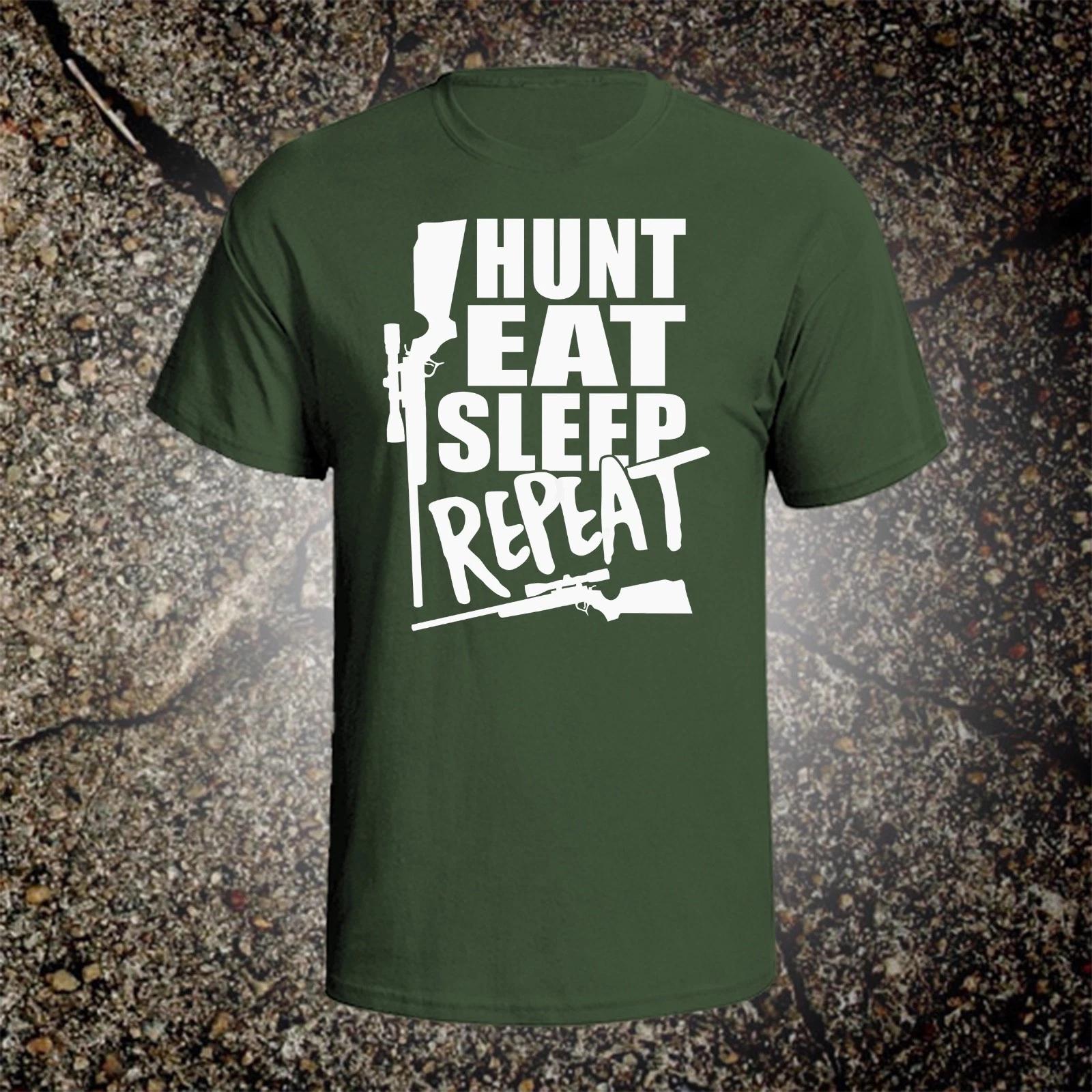 Hunt Eat Sleep Repeat hunting vintage style graphic t shirt tee browning ruger 3XL