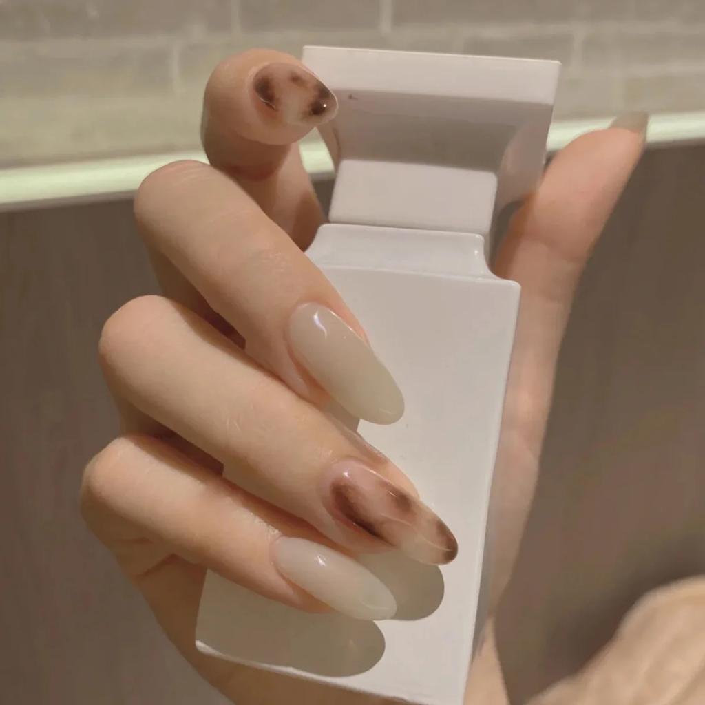 24Pcs Love Ballerina Press On Nails Set Full Cover Artificial Fake Nails Professional Adhesive Free False Nail Art