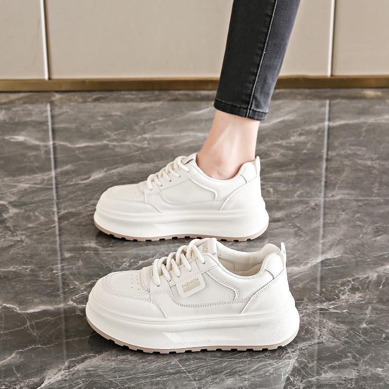 

Platform white shoes women s 2025 new popular spring ins versatile casual shoes children s Korean version of sports board shoes tide 35