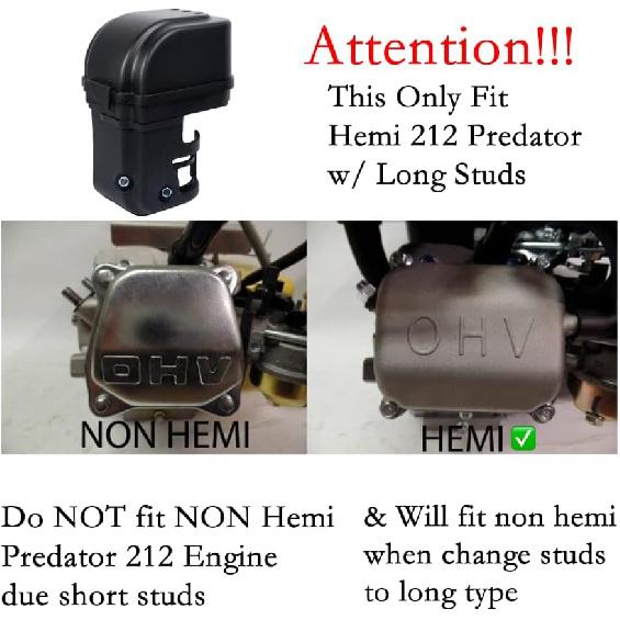 

JMCHstore Air Filter Box Assembly for Predator 212 6.5HP Hemi Engine, For Harbor Freight Loncin Motor 210FA 212cc Engine Modle, OEM Air Cleaner Kit