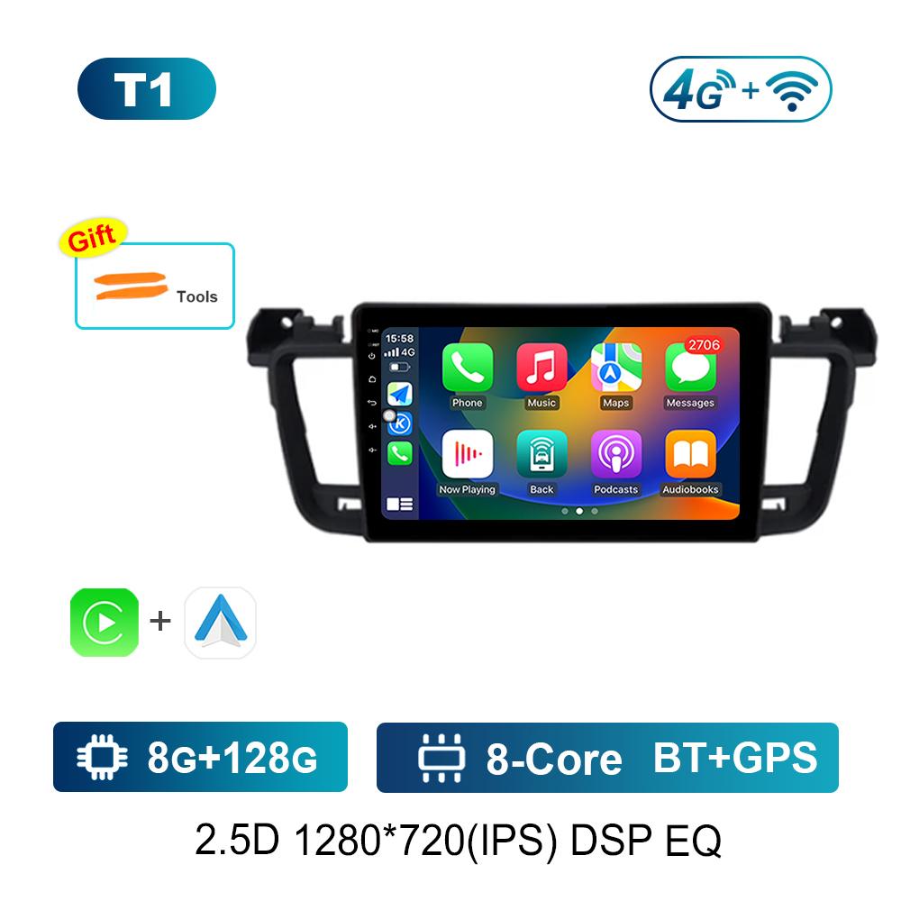 For Peugeot 508 508SW 2011 - 2018 Carplay Android Intelligent System 9'' Car Radio Multimedia Player WiFi GPS Navi 4G IPS Screen