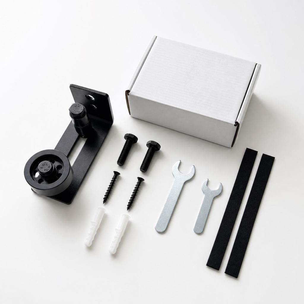 8-in-1 Verstelbare Deurhangende Rail Hardware Kit, Schuifdeur Rail Fittingen voor Huisdeur