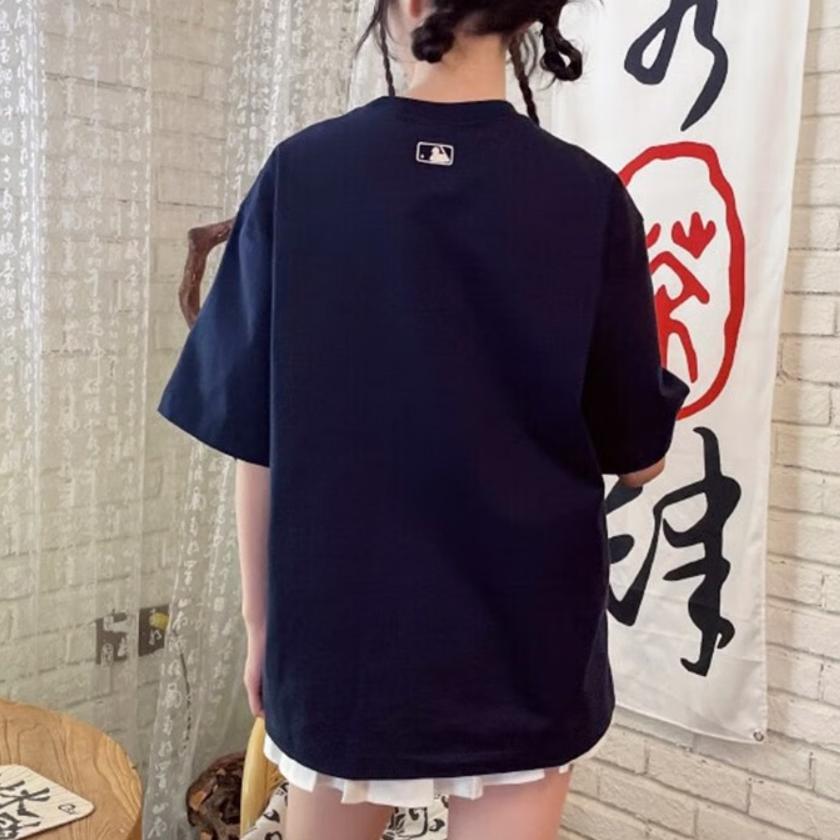 New MLB T Shirts Unisex Blue 3ATSB1133-46NYD