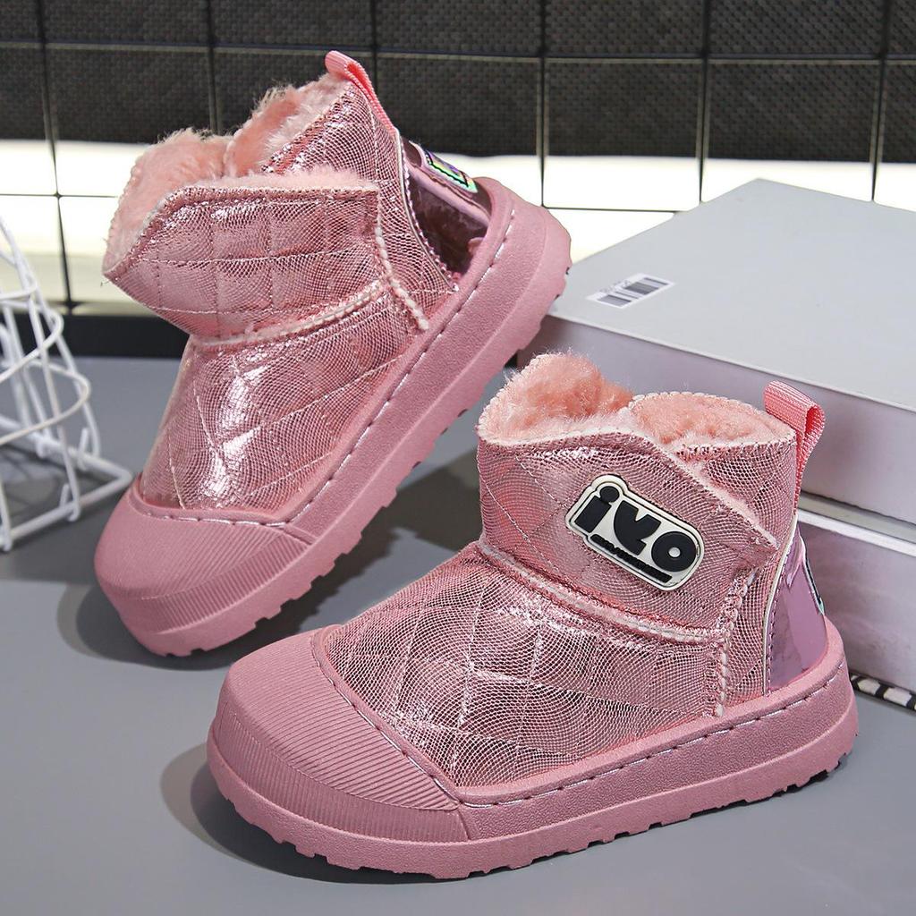 Girls' 2025 Winter Snow Boots - Thick Fleece, Waterproof, Warm Cotton Boots for Baby Girls