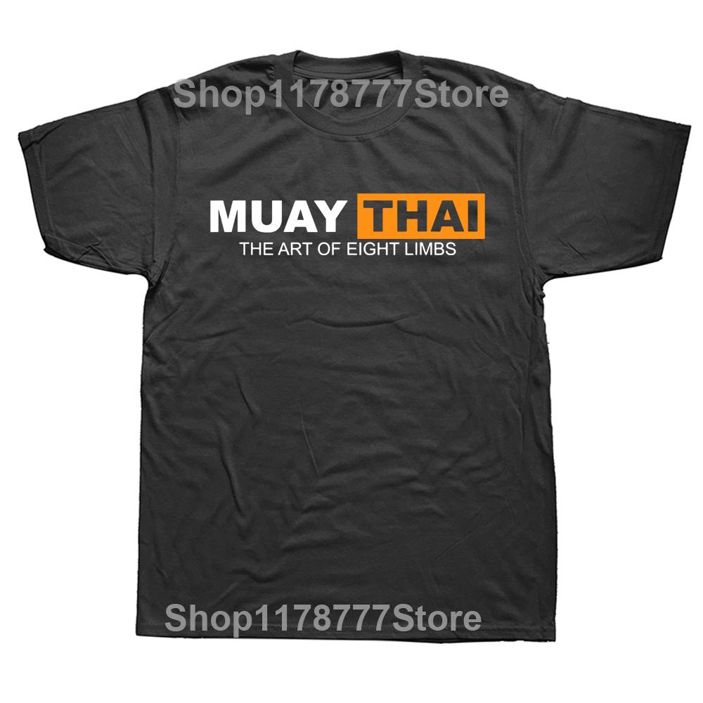 

Novelty Muay Thai T Shirts Graphic Cotton Streetwear Short Sleeve Birthday Gifts Boxing Kickboxing Sports Tshirt Mens Clothing 4XL