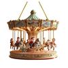 2D Santa Carousel Christmas Hanging Ornament Scene Traditional Festive Decoration Merry-Go-Round Christmas Ornaments Xmas Decor
