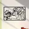 Minimalist Metal Wall Art Woman Face Decor For Home Gallery Studio Office Gift