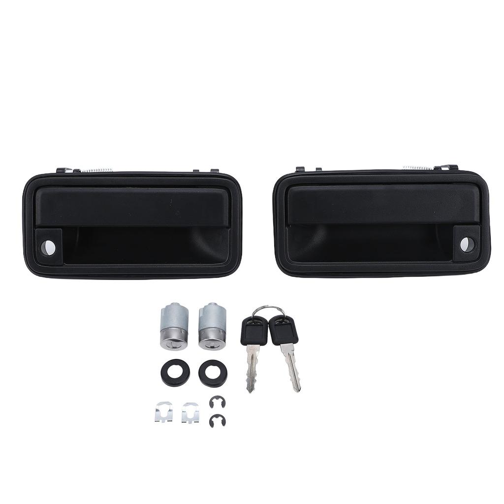 Driver Passenger Side Exterior Door Handle 15742229 with Lock Cylinder and Keys Replacement for C K 1500 2500 3500 Tahoe
