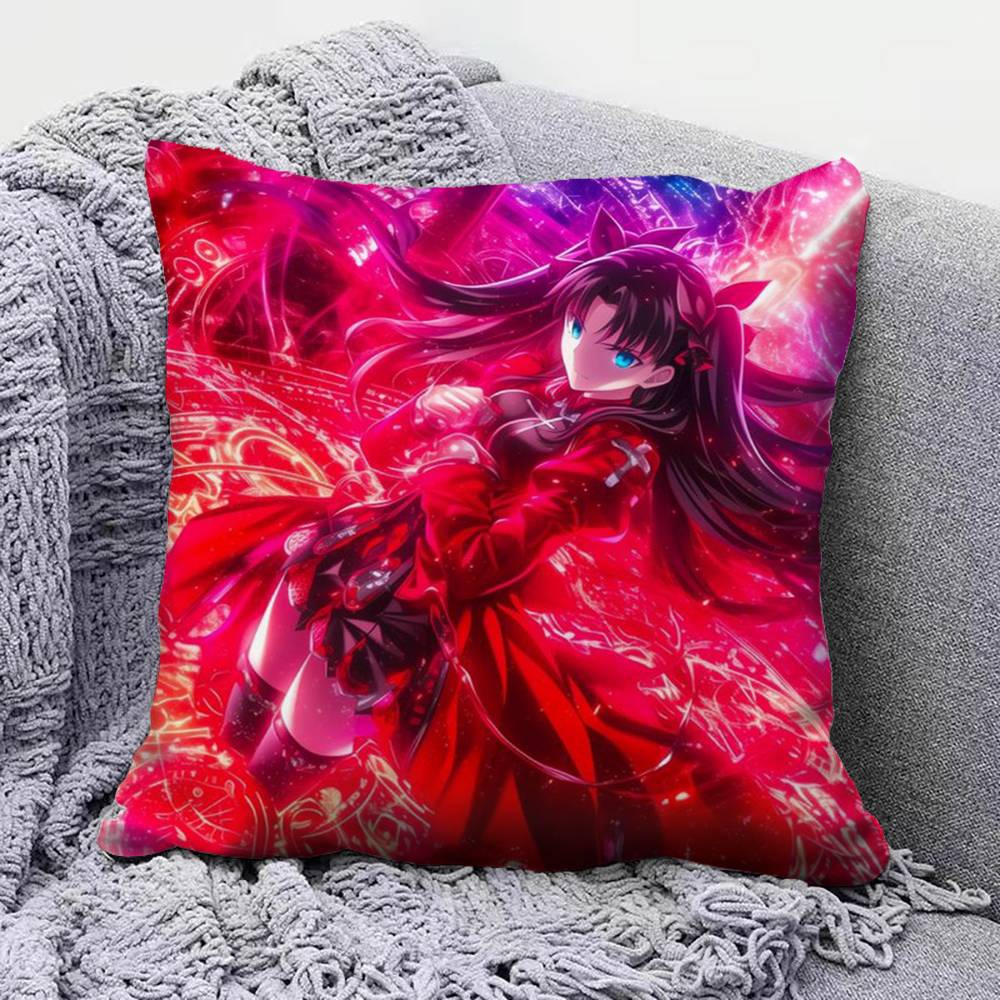 Tohsaka Rin Anime Girl Fate Stay Night Home Sofa Cushion Covers and Aecorative Custom Pillow Covers