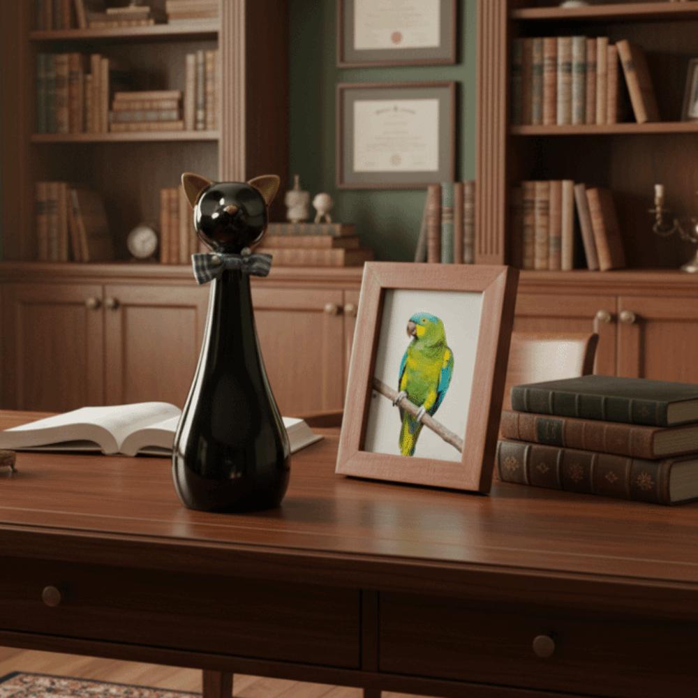 Cat Shaped Dog Ceramic Urn Moisture-proof Cat Funeral Urn Pet Cremation Urn  Pet Supplies