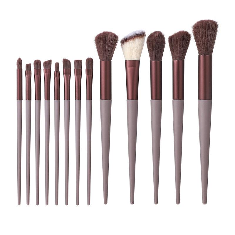 

13-Piece Beginner Makeup Brush Set: Soft, Portable, and Perfect for Students