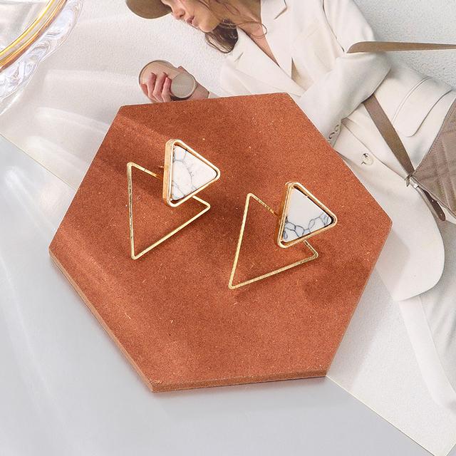 

Женские серьги Акриловые серьги-подвески для женщин Геометрические серьги-кольца Большие висячие белые серьги Модные украшения