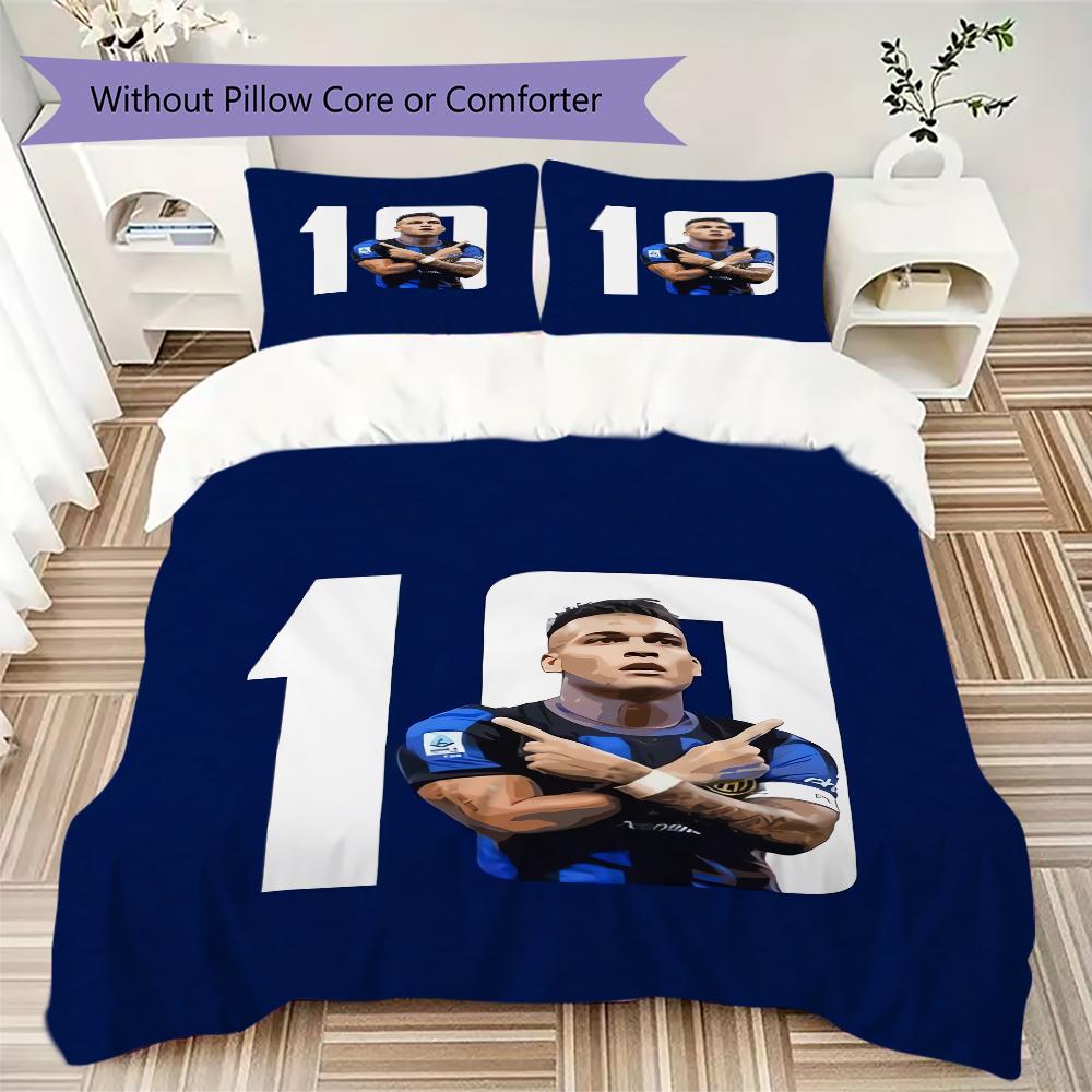 Inter Milan Pattern Bedding Uilt Set Uilt Cover Pillowcase Home Decoration Birthday Gift (1 * Duvet Cover + 2 * Pillowcase Without Core)61