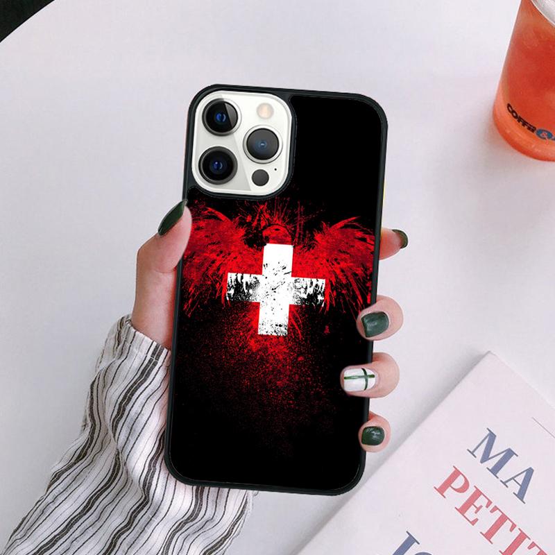 Switzerland Swiss Flag Phone Case For iPhone 17 Air 16 15 14 13 12 11 Pro Max Plus Max Cover Shell coque