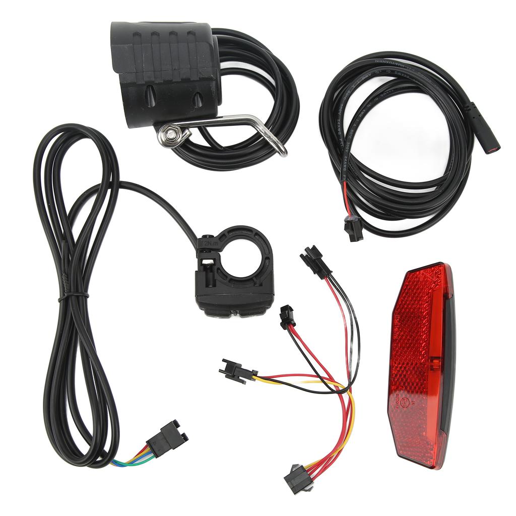 Electric Bicycle Front Rear Light Set Electric Bike Headlight Tail Light Kit with Connection Wires