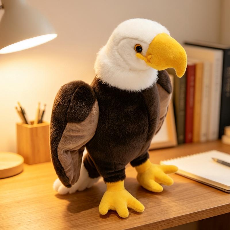 22/35CM Cute Eagle Plush Doll Pillow with Soft Flying Wings Stuffed Animal Home Decor Large Size Simulation Bird Toy Gift