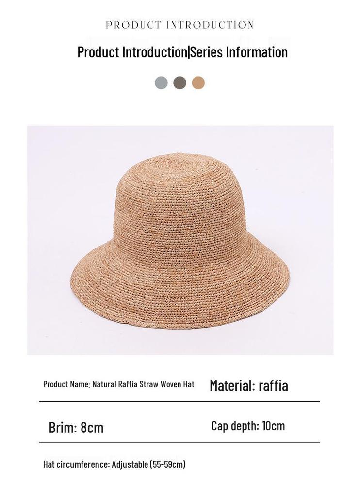 Handmade Raffia Foldable Sun Hat for Women - Versatile Summer Beach Hat with Sun Protection