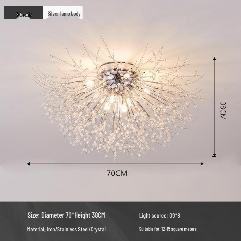 Dandelion Crystal Fireworks Ceiling Light for Nordic Bedrooms and Living Rooms