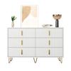 Elegante Credenza con Design Moderno, Cassettiera e Ampio Spazio di Archiviazione, Maniglie Dorate