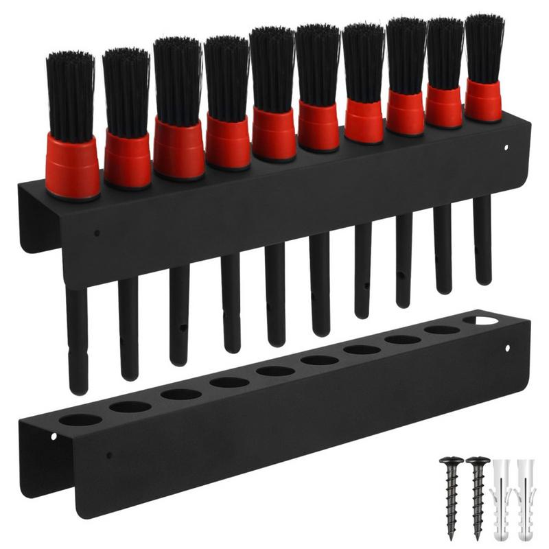 For All Detailing Brushes Car Detailing Brush Holder Detail Brush Holder Rack For 10 Brushes Auto Detailing Supplies Organizer