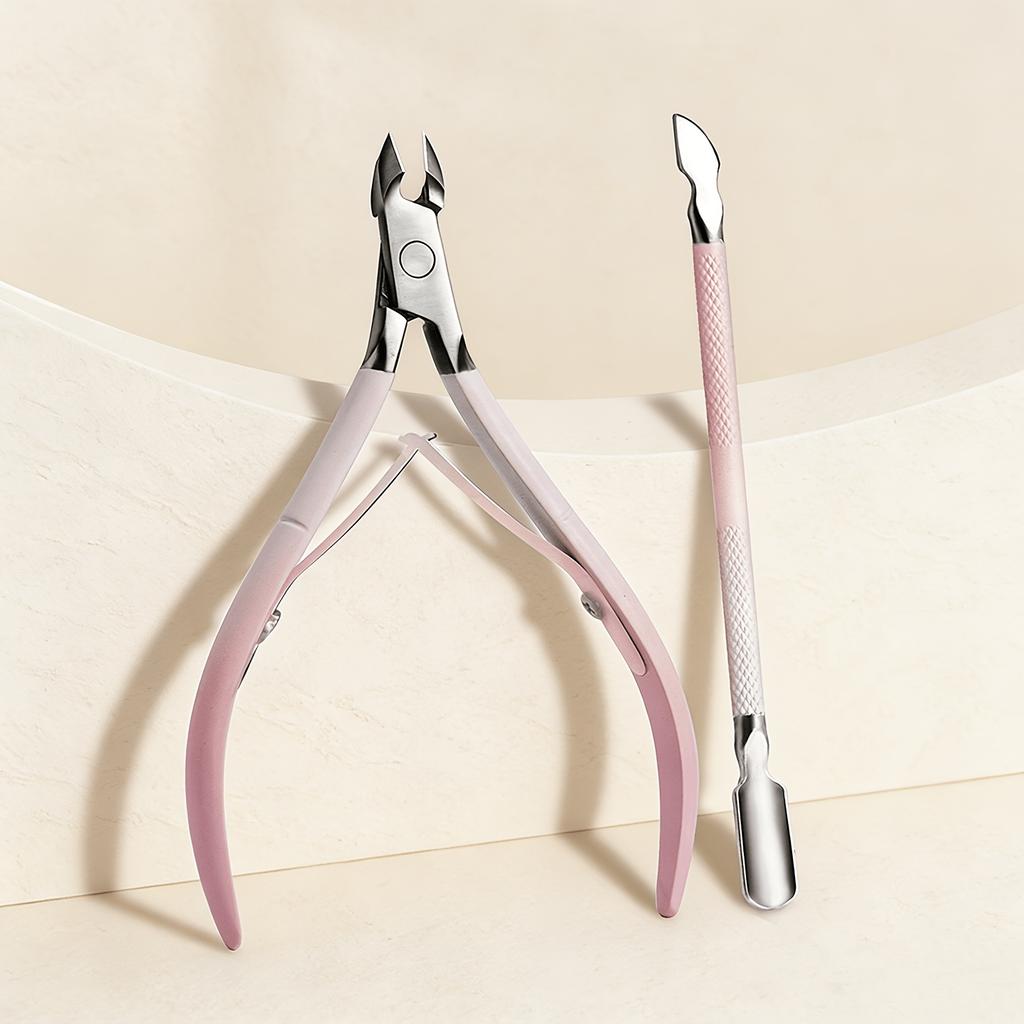 2pcs Set Cuticle Nipper Nail Salon Special Dead Skin Cuticle Hangnail Scissors Pliers Manicure Nail Tools