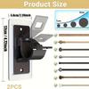 4pcs No-Drill Curtain Rod Bracket Set, Self-Adhesive Curtain Rod Holders, Includes Nail-Free Curtain Rod Hooks,Suitable for Home