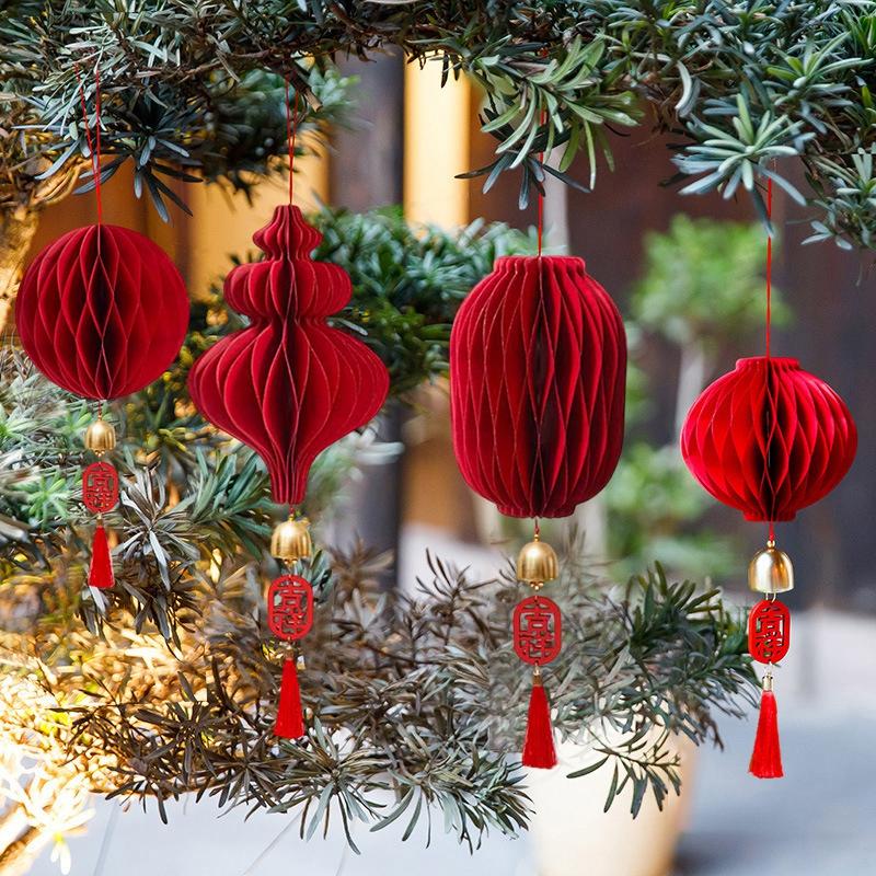 3D Honeycomb Ornament Chinese New Year Decorations Pendants Wedding Christmas Spring Festival Decoration Supplies