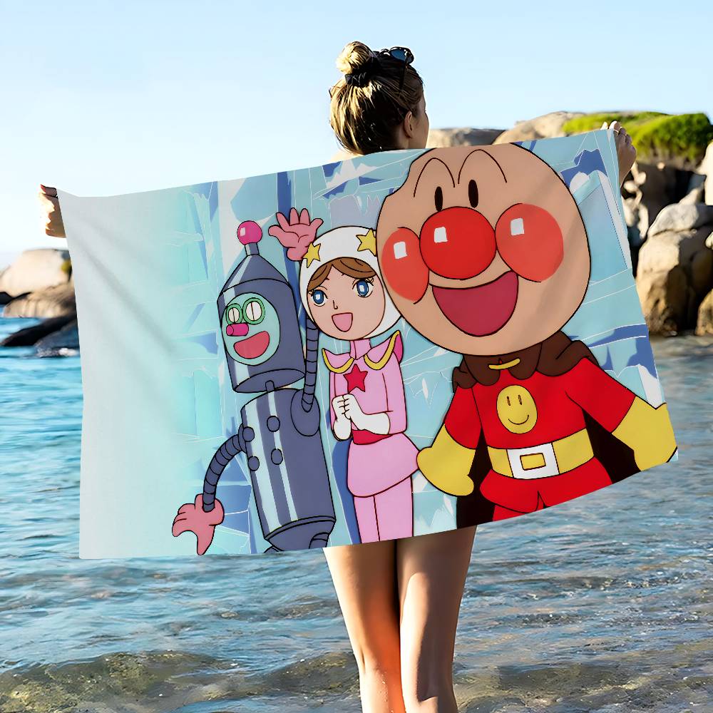 Classic Japanese Anime A-AnpanmanS Microfiber Printed Beach Towel Mountain Yoga Beach Swimming Running Absorbent Soft Towel
