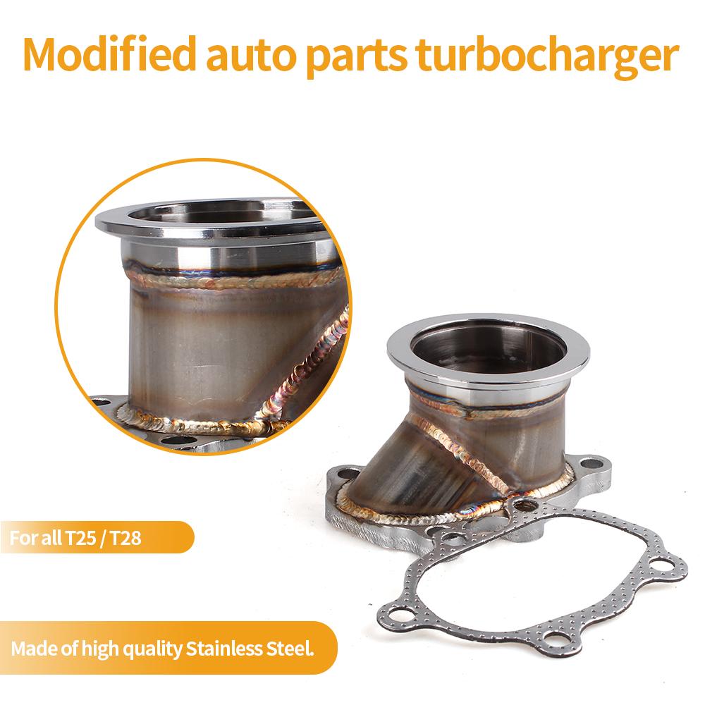 MUGE-Adaptateur de Bride V-bande 5 Boulons vers 2,5"/ 63mm pour Down Pipe Turbo MUGE-Turbo pour GT25 GT28 T25 T28 BOV085