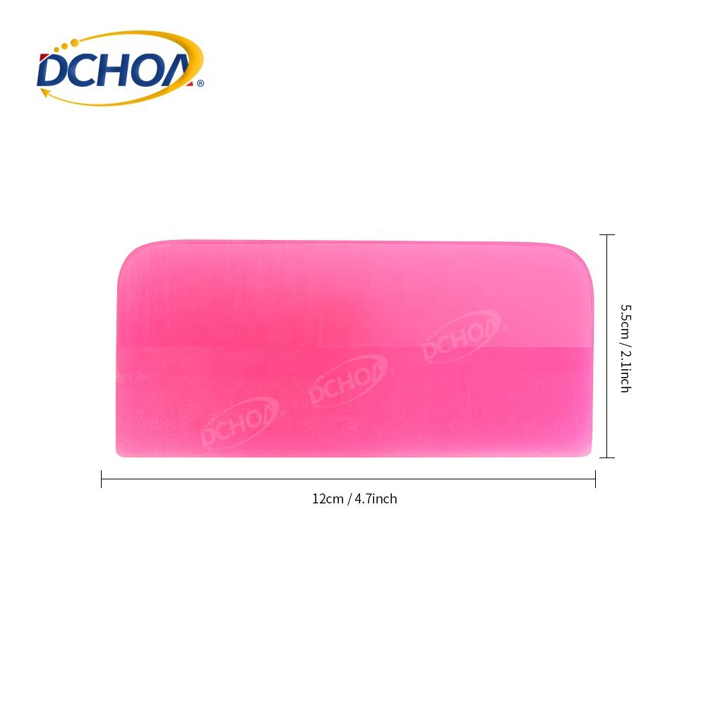 4.7x2.1 Inch Pink Scraper Soft Rubber Car Window Squeegee Glass Auto Water Vinyl Blade Scraper Home Wrap Tools Office Tint Wiper