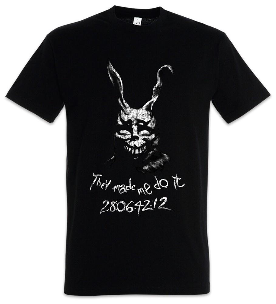 Frank The Rabbit Men's T-Shirt They Made Me Do It Donnie Rabbit Darko Movie