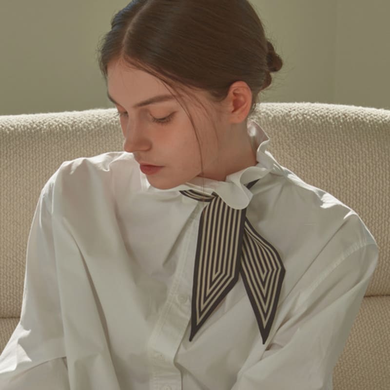 White Project STRIPE TWILLY SILK SCARF_3COLOR