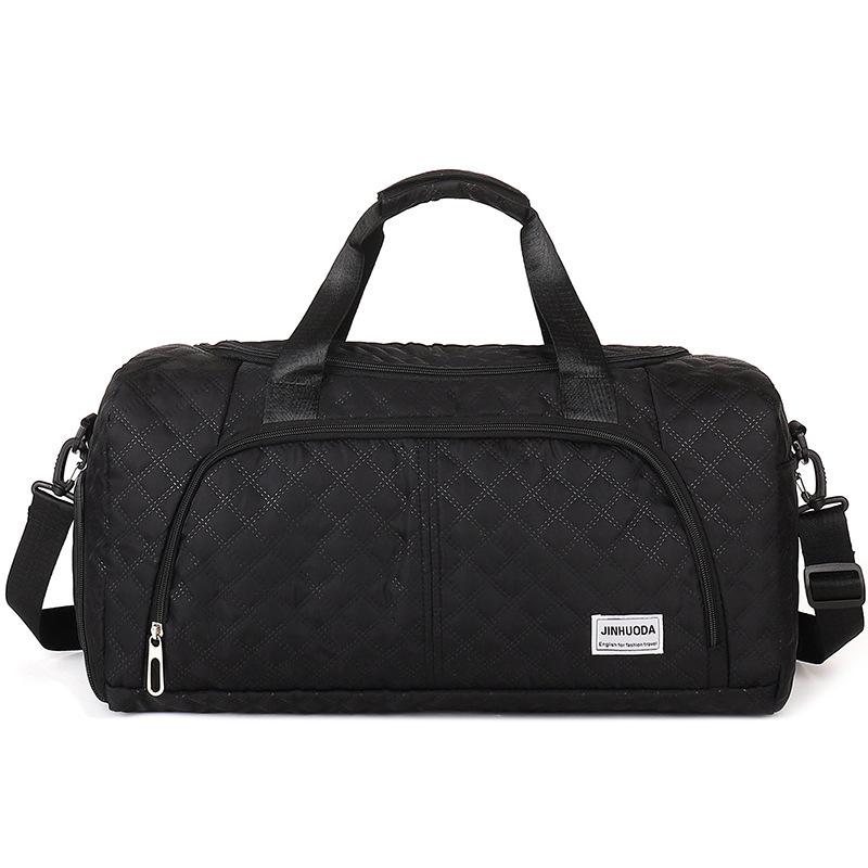 

Модная спортивная сумка для фитнеса и йоги для влажных и сухих вещей, ремень, стиль «сило», дорожная сумка, можно использовать для покрытия выдвижной ручки чёрный